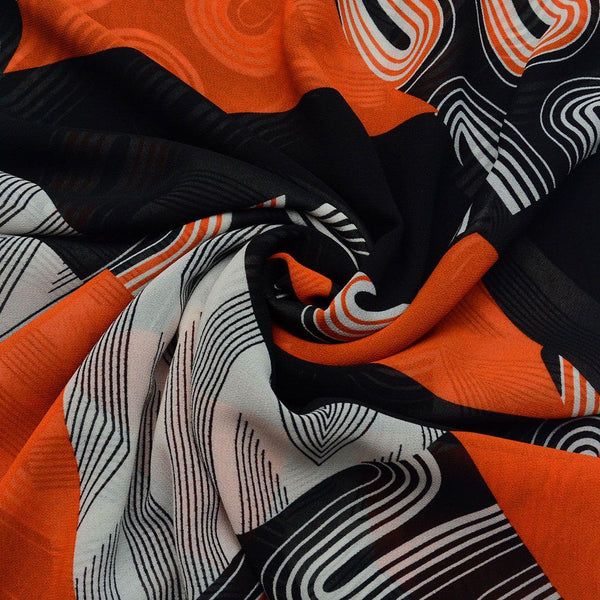 Szyfon Drukowany Kolorowe Wzory - Textil World