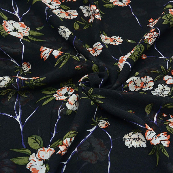Szyfon Drukowany Kwiaty - Textil World