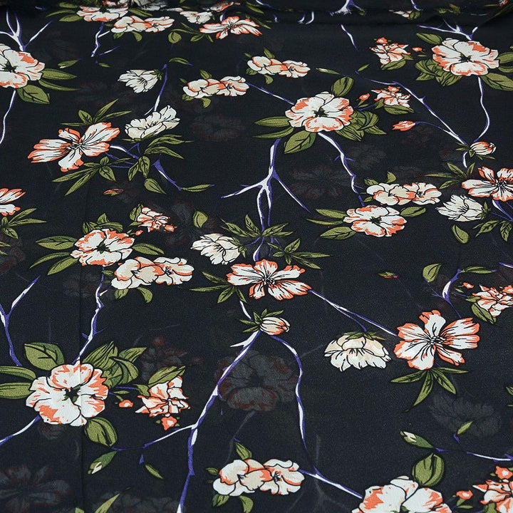 Szyfon Drukowany Kwiaty - Textil World