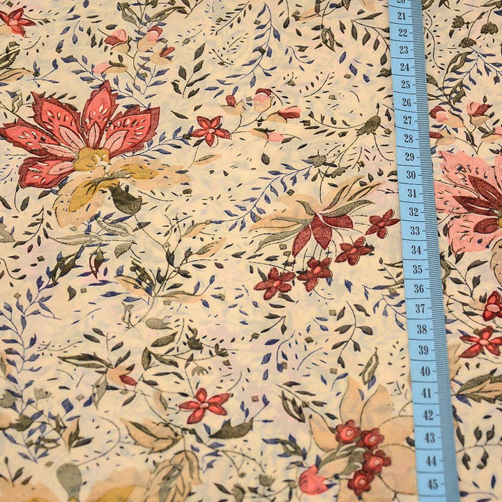 Szyfon Drukowany Kolorowe Kwiaty - Textil World
