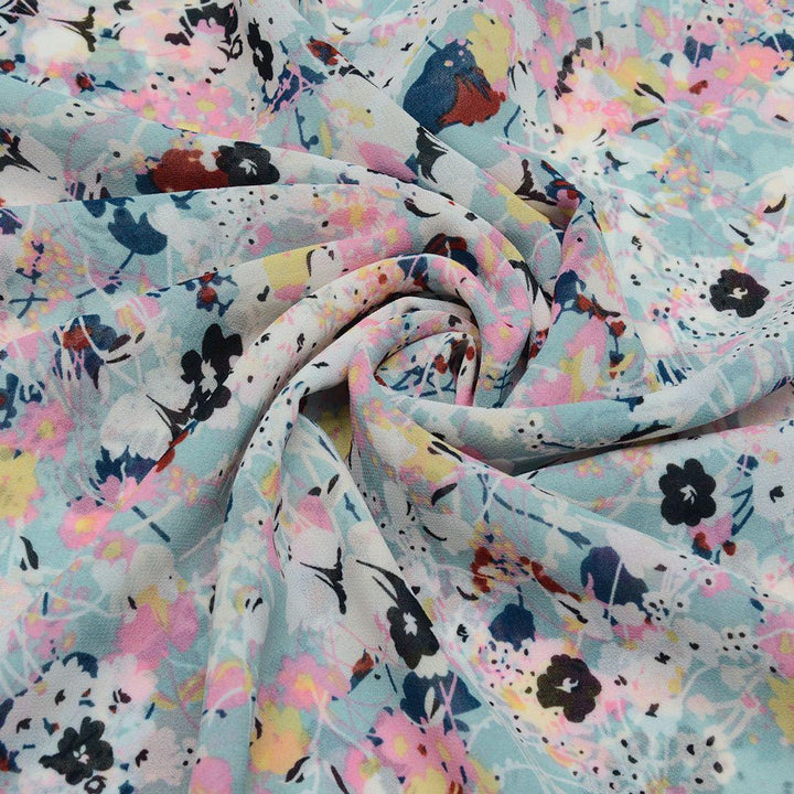 Szyfon Drukowany Kwiatki - Textil World