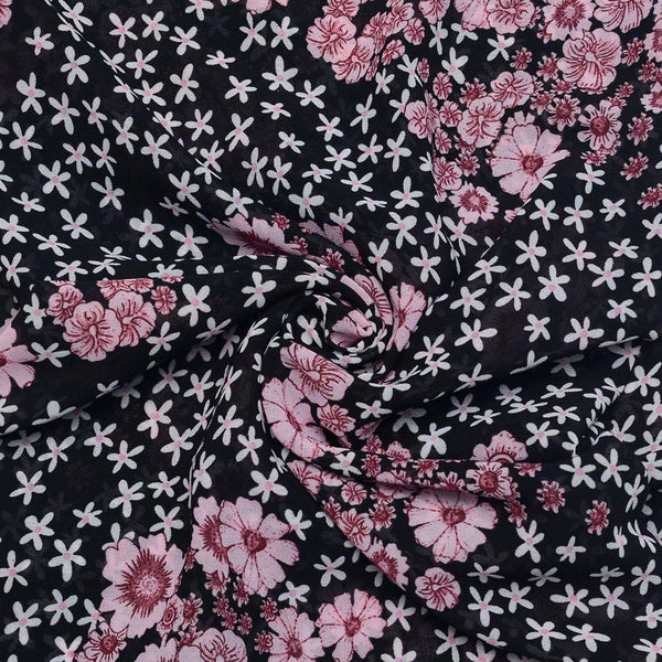 Szyfon Drukowany Kwiaty - Textil World