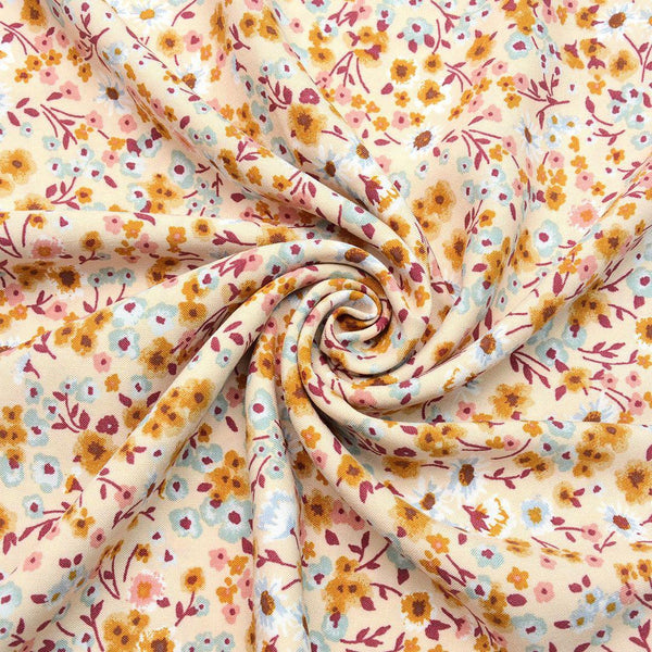 Wiskoza Drukowana Kolorowe Kwiaty - Textil World