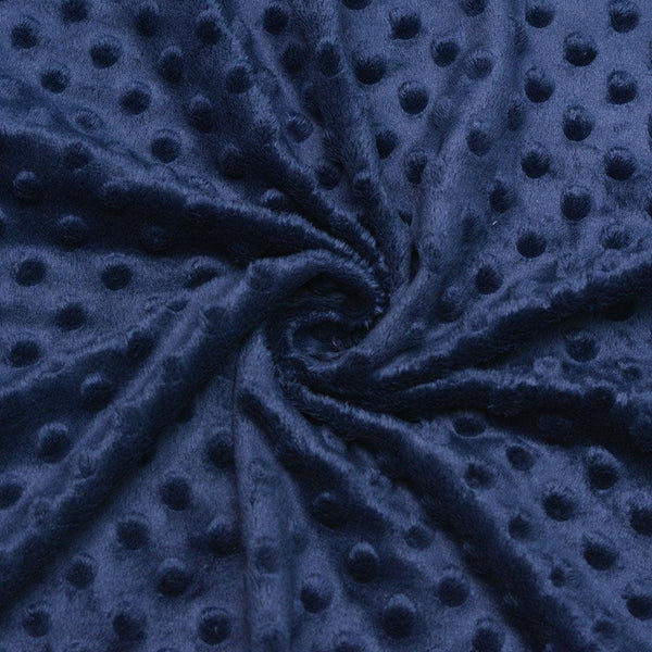 Minky Kropki - Niebieski Indigo - Textil World