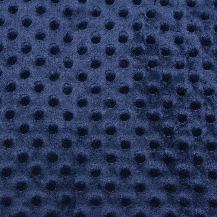Minky Kropki - Niebieski Indigo - Textil World