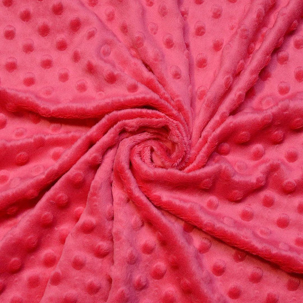 Minky Kropki Różowy - Textil World