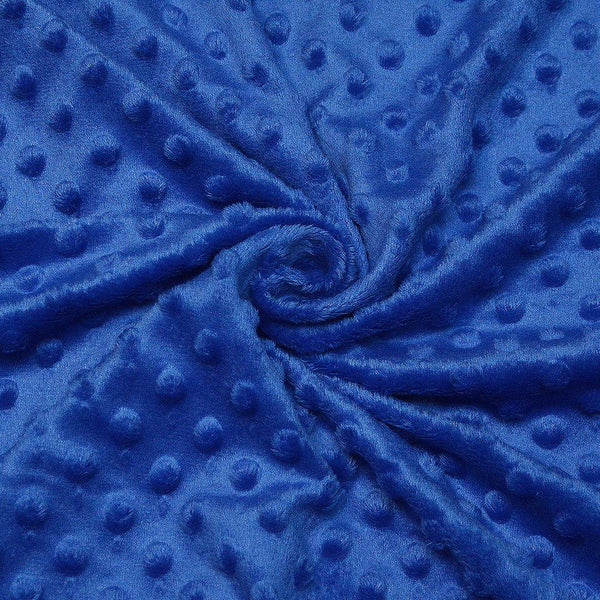 Minky Kropki Szafir Chaber Niebieski - Textil World