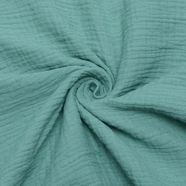 Muślin Bawełniany Zielony Szałwiowy - Textil World