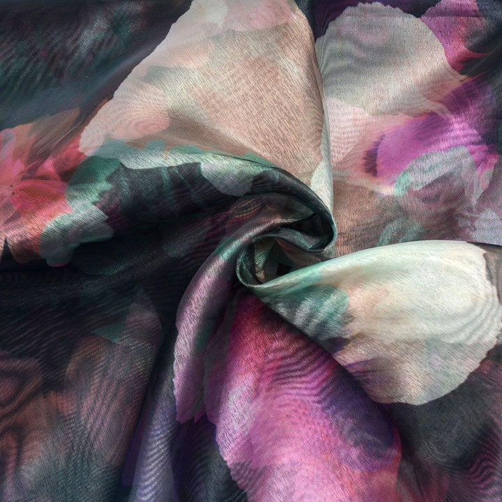 Organza Drukowana Kolorowe Kwiaty - Textil World