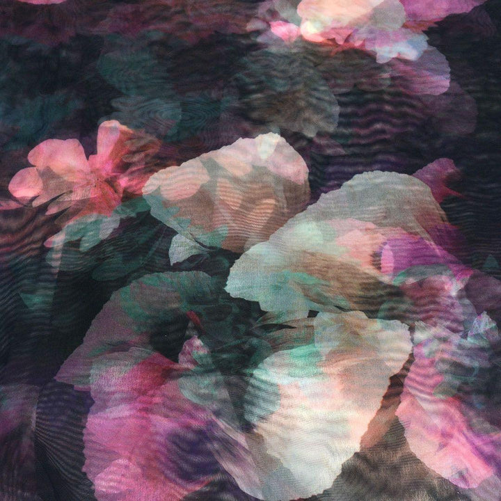 Organza Drukowana Kolorowe Kwiaty - Textil World