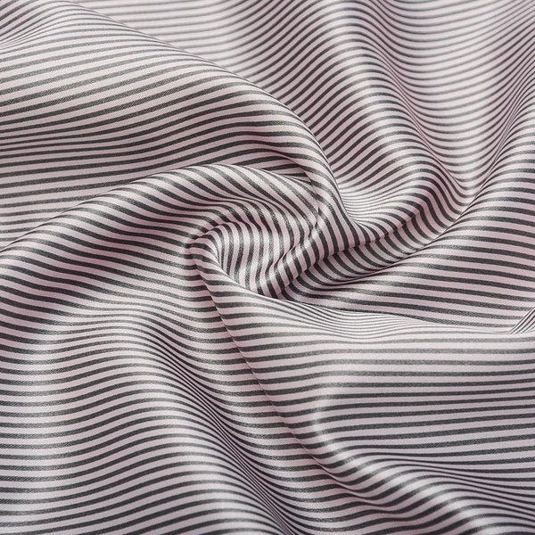 Satyna Drukowana w Paski - Textil World