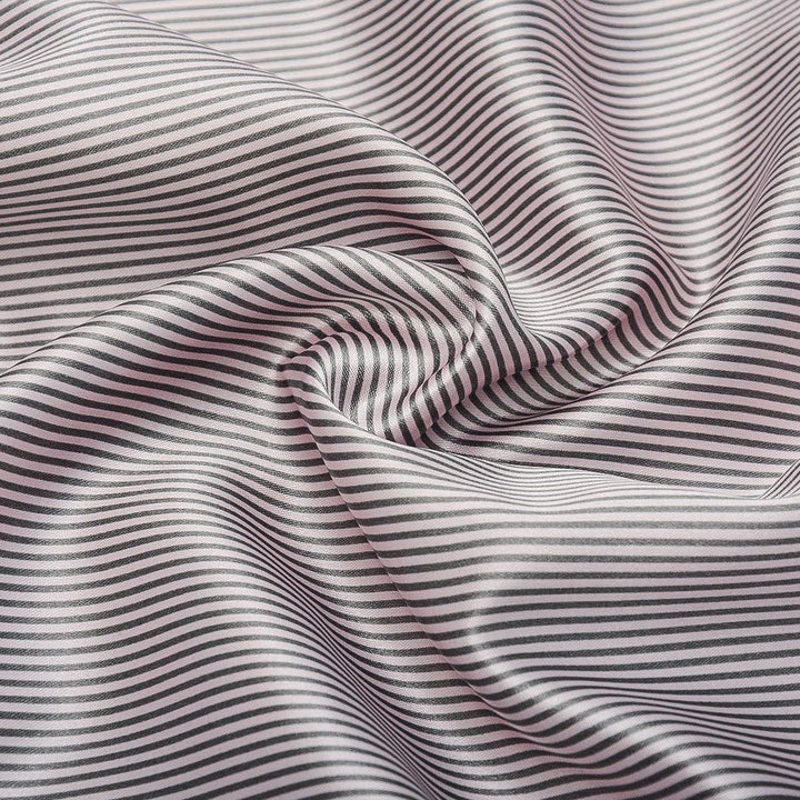 Satyna Drukowana w Paski - Textil World