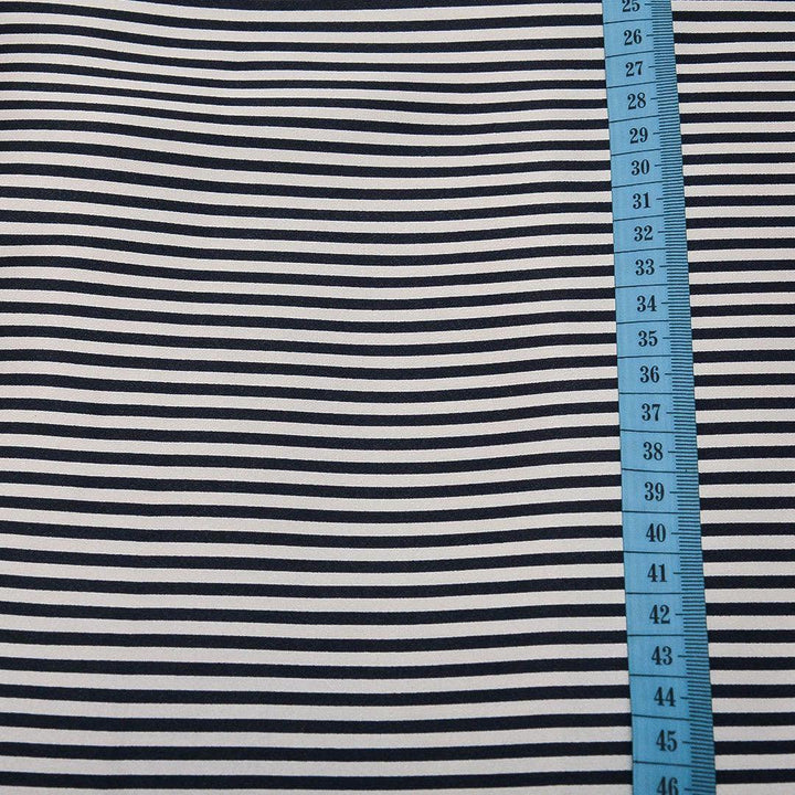 Satyna Drukowana w Paski - Textil World