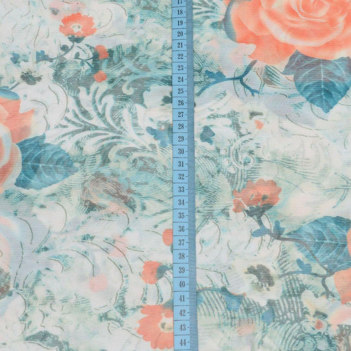 Siatka Drukowana Kolorowe Kwiaty - Textil World