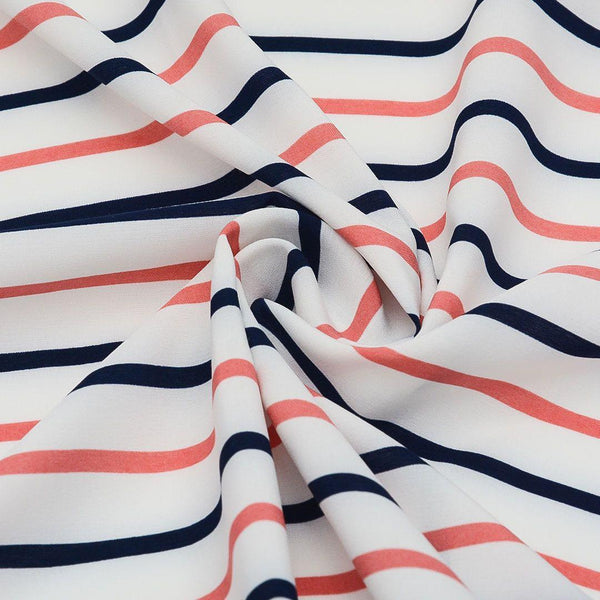 Silk Drukowany Kolorowe Paski - Textil World