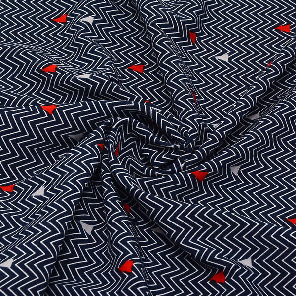 Silk Drukowany Wzory Geometryczne Trójkąty - Textil World