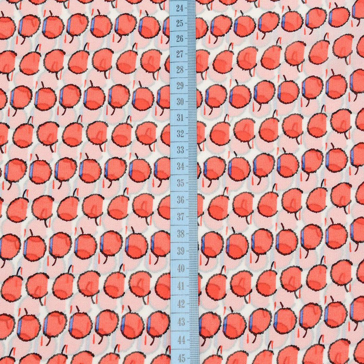 Szyfon Drukowany Czerwone Baloniki - Textil World