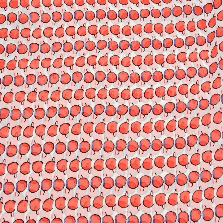 Szyfon Drukowany Czerwone Baloniki - Textil World