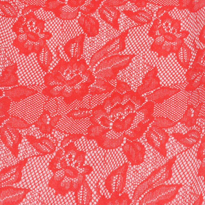Szyfon Drukowany Czerwone Kwiaty - Textil World