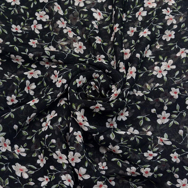 Szyfon Drukowany Drobne Kwiatki - Textil World