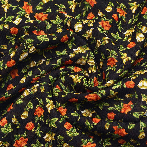 Szyfon Drukowany Drobne Kwiaty - Textil World