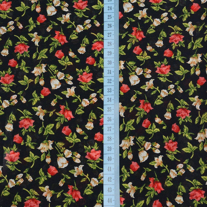 Szyfon Drukowany Drobne Kwiaty - Textil World