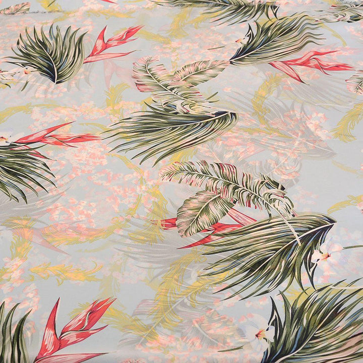 Szyfon Drukowany Egzotyczne Liście - Textil World