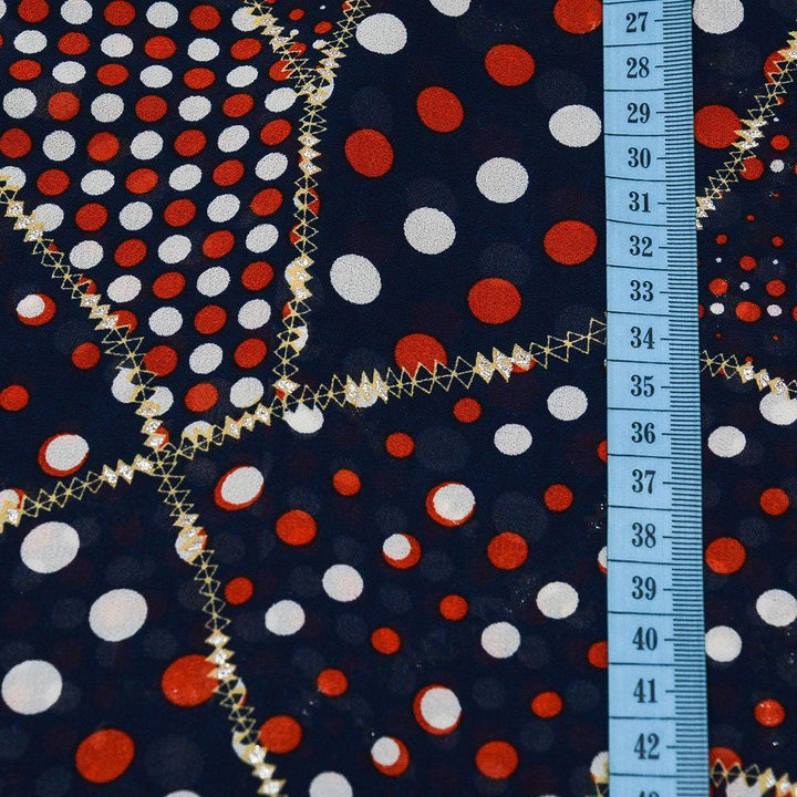 Szyfon Drukowany Kolorowe Kropki Groszki - Textil World