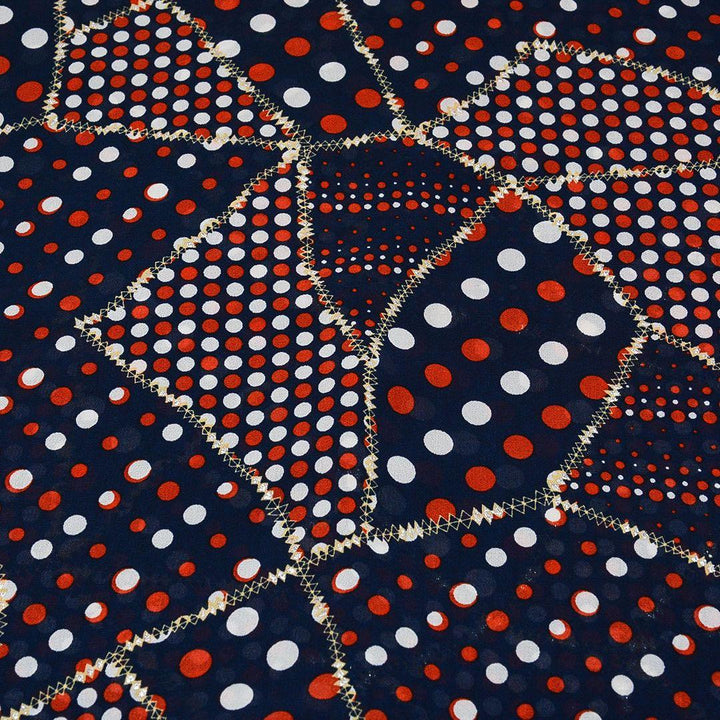 Szyfon Drukowany Kolorowe Kropki Groszki - Textil World