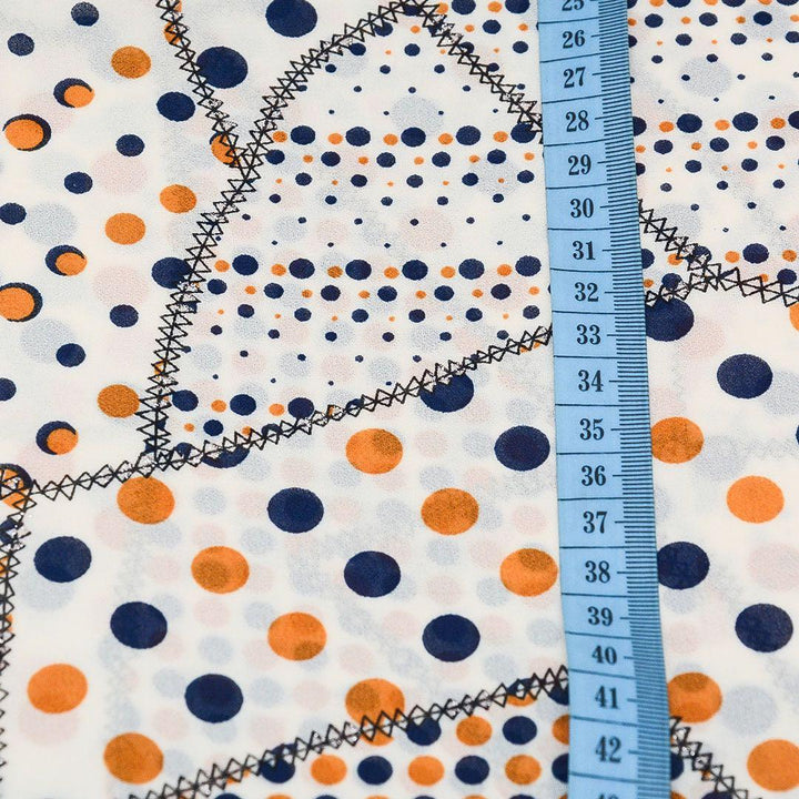 Szyfon Drukowany Kolorowe Kropki Groszki - Textil World