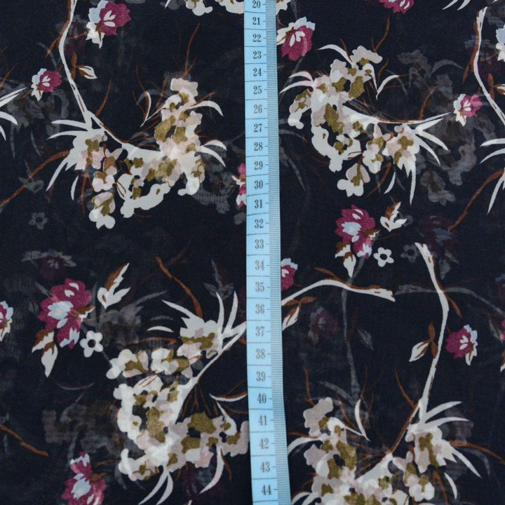 Szyfon Drukowany Kolorowe Kwiaty - Textil World