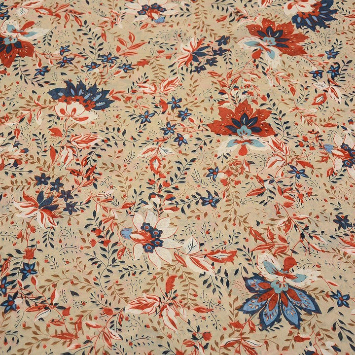 Szyfon Drukowany Kolorowe Kwiaty - Textil World