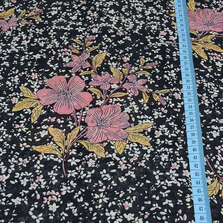 Szyfon Drukowany Kolorowe Kwiaty - Textil World