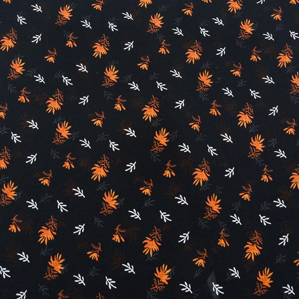 Szyfon Drukowany Kolorowe Listki - Textil World