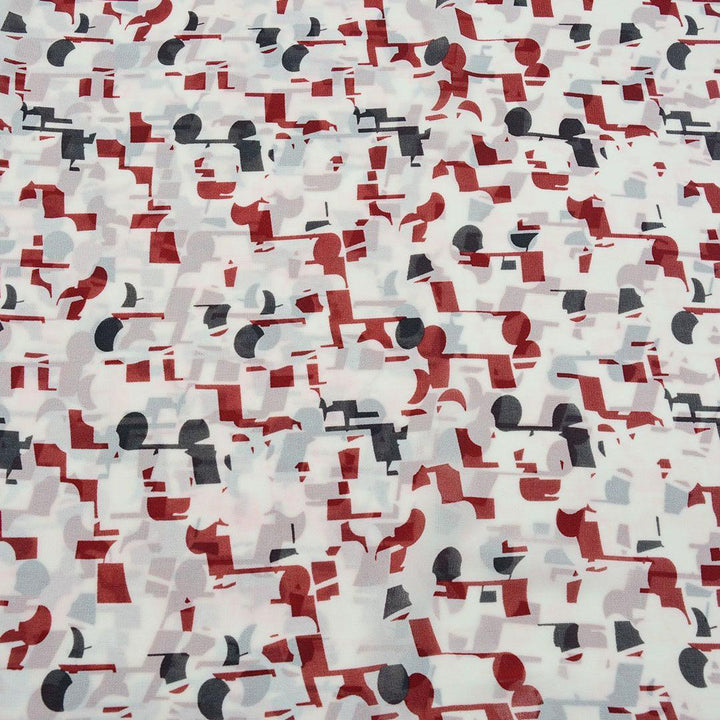 Szyfon Drukowany Kolorowe Wzory - Textil World