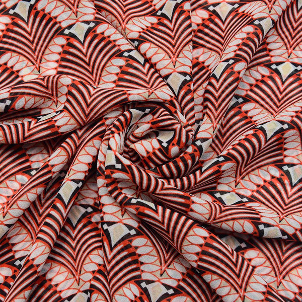 Szyfon Drukowany Kolorowy Wzór - Textil World
