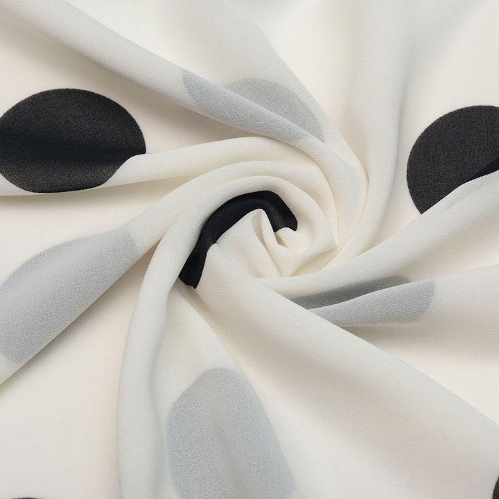 Szyfon Drukowany Kropki Groszki - Textil World