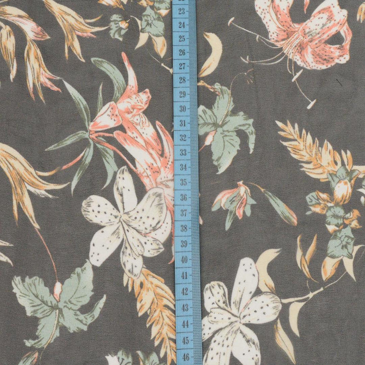 Szyfon Drukowany Kwiaty Bali - Textil World