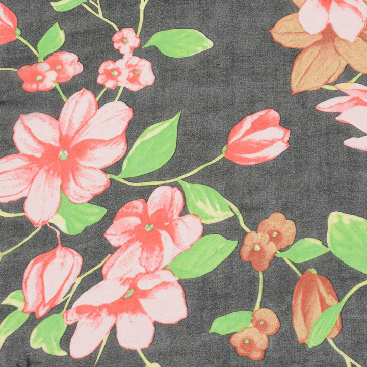 Szyfon Drukowany Kwiaty Flamingo - Textil World