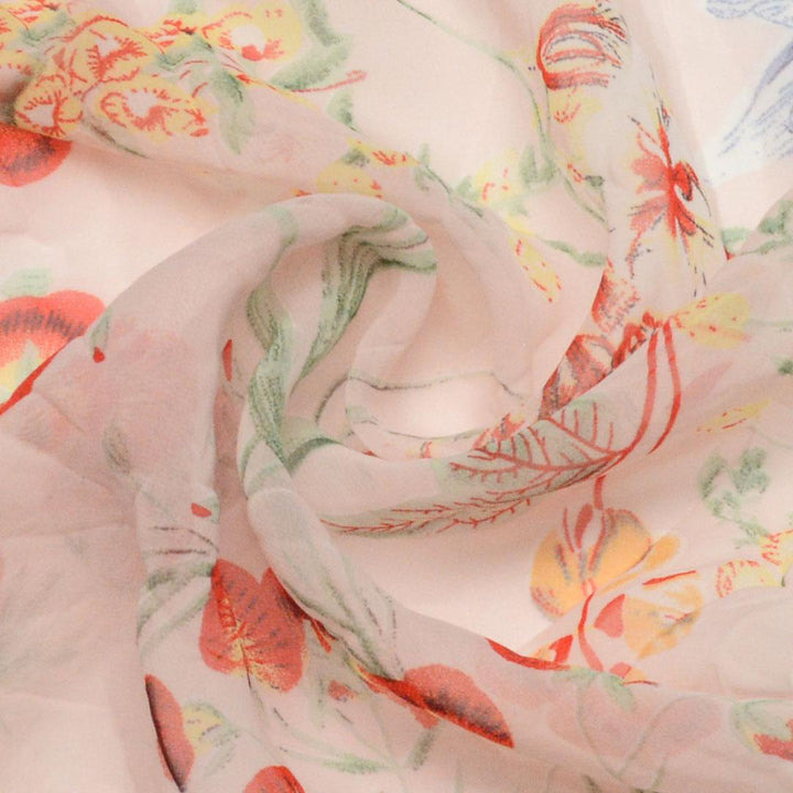 Szyfon Drukowany Kwiaty Milano - Textil World
