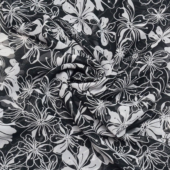 Szyfon Drukowany Kwiaty - Textil World