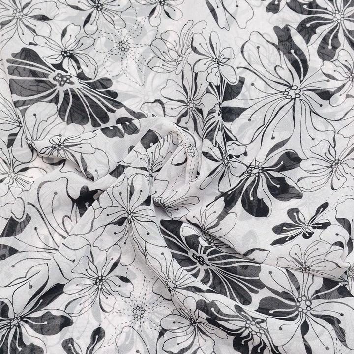 Szyfon Drukowany Kwiaty - Textil World