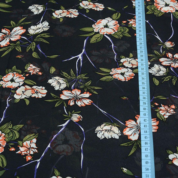 Szyfon Drukowany Kwiaty - Textil World