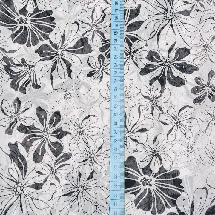 Szyfon Drukowany Kwiaty - Textil World