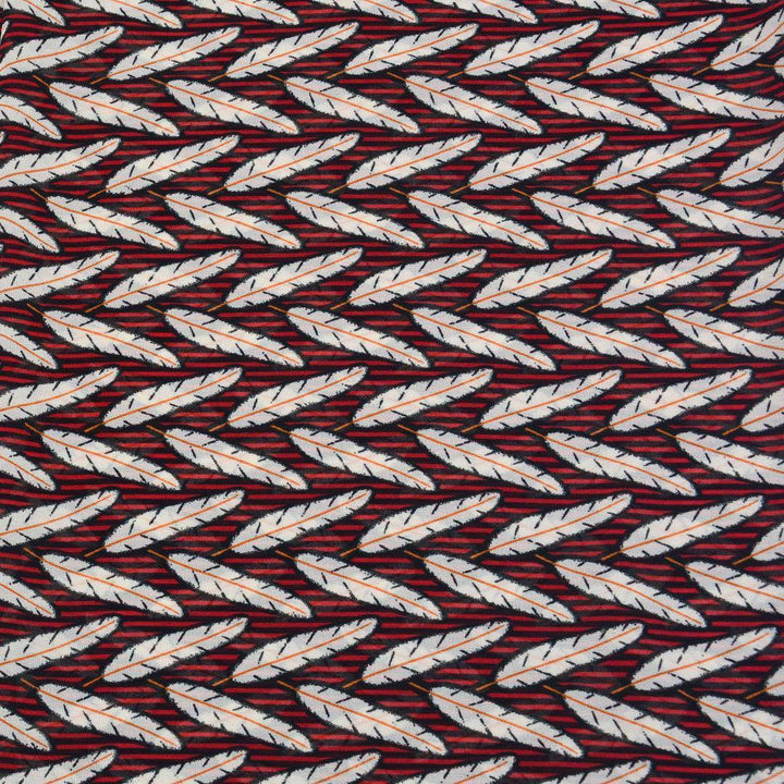 Szyfon Drukowany Liście - Textil World