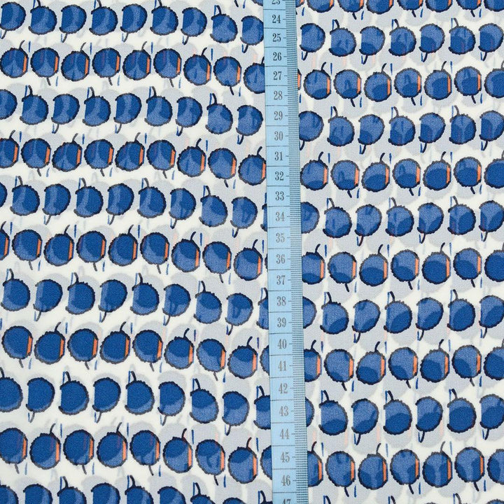 Szyfon Drukowany Niebieskie Baloniki - Textil World