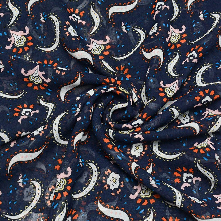 Szyfon Drukowany Orientalne Wzory - Textil World