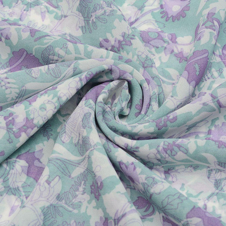 Szyfon Drukowany Pastelowe Kwiaty - Textil World