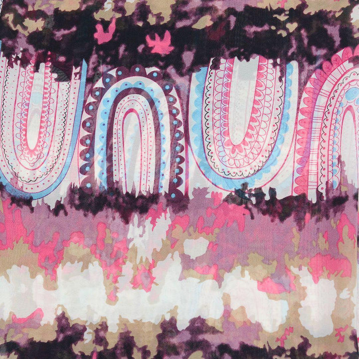 Szyfon Drukowany Wzory Orientalne Tęcza Tie Dye - Textil World