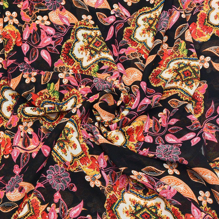 Szyfon Drukowany Wzory Orientalne - Textil World